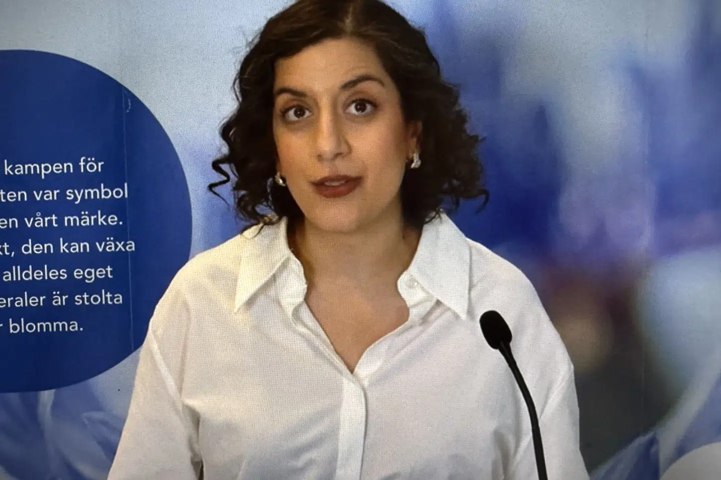 Liberalernas partileder Simona Mohamsson blev søndag genvalgt. (Arkivfoto).