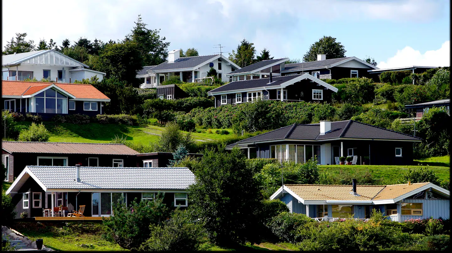 Sommerhuse ved Ebeltoft. Sommerhusområde.