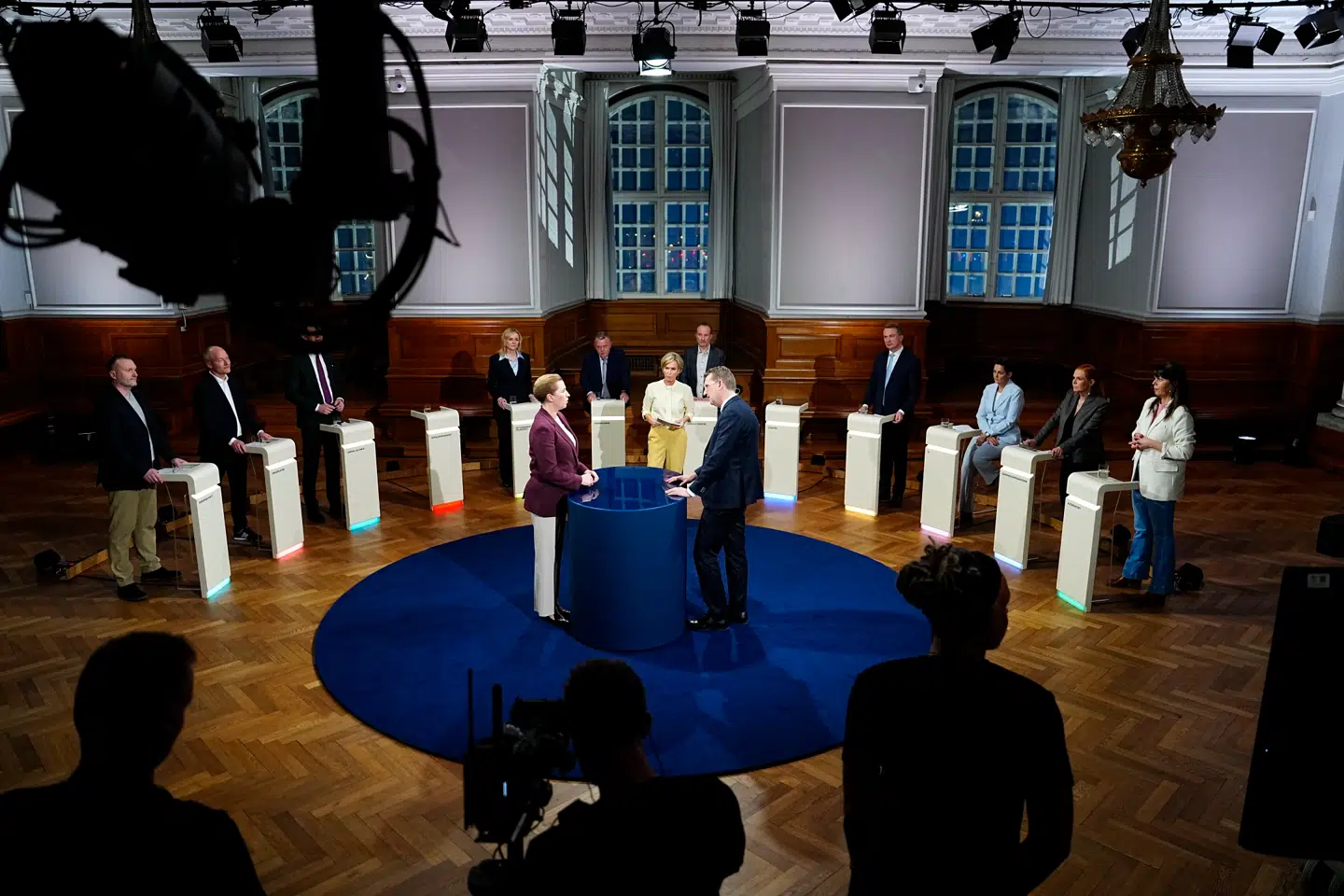 TV2s partilederdebat 'Det sidste svar' i Fællessalen på Christiansborg i København, mandag den 23. marts 2026.
