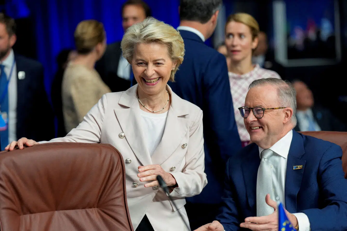 EU-kommissionens formand, Ursula von der Leyen, har natten til tirsdag dansk tid indgået en handelsaftale med Australien under et møde med landets premierminister, Anthony Albanese. (Arkivfoto).