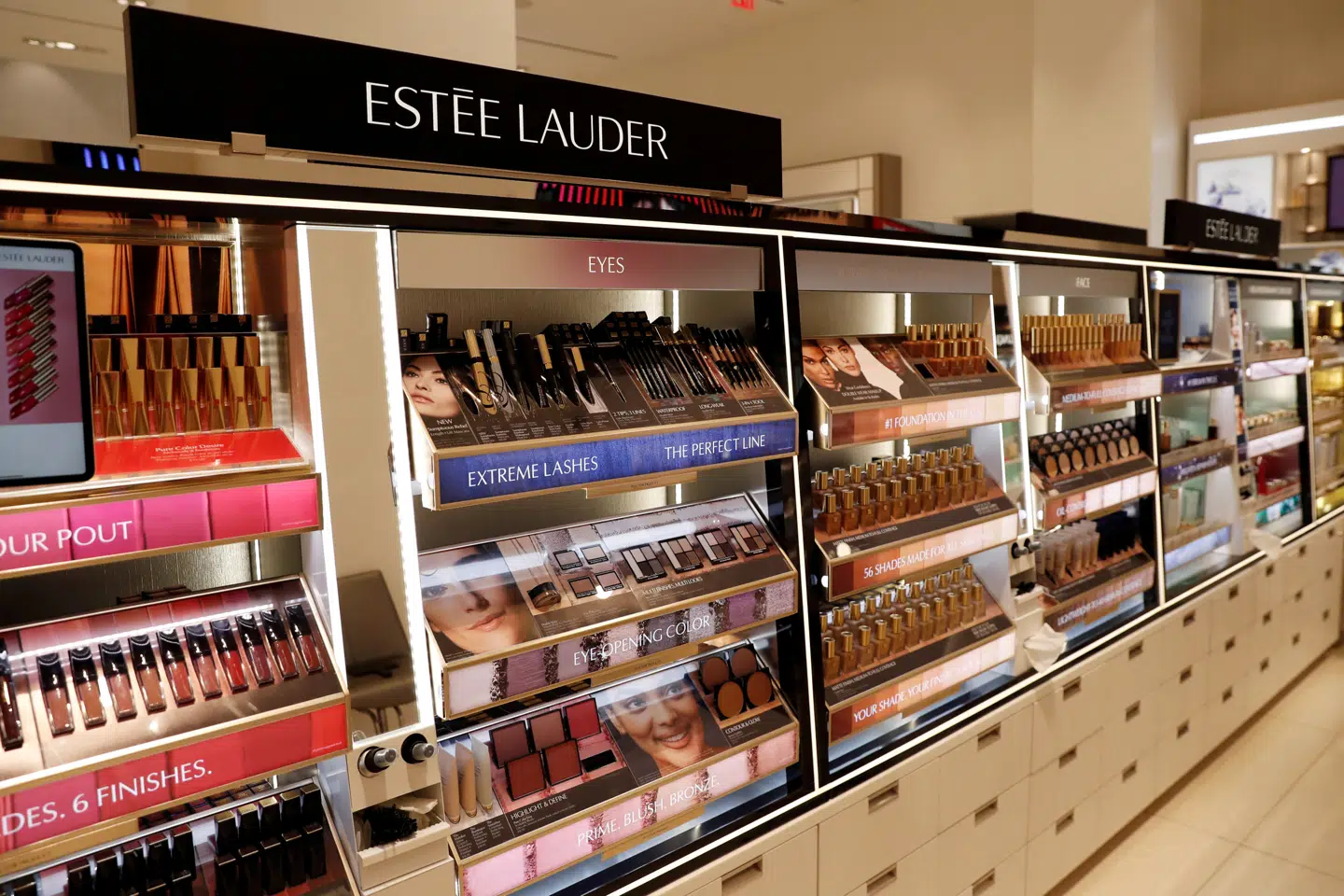 FILE PHOTO: The Estee Lauder section of the Nordstrom flagship store is seen during a media preview in New York, U.S., October 21, 2019. REUTERS/Shannon Stapleton/File Photo