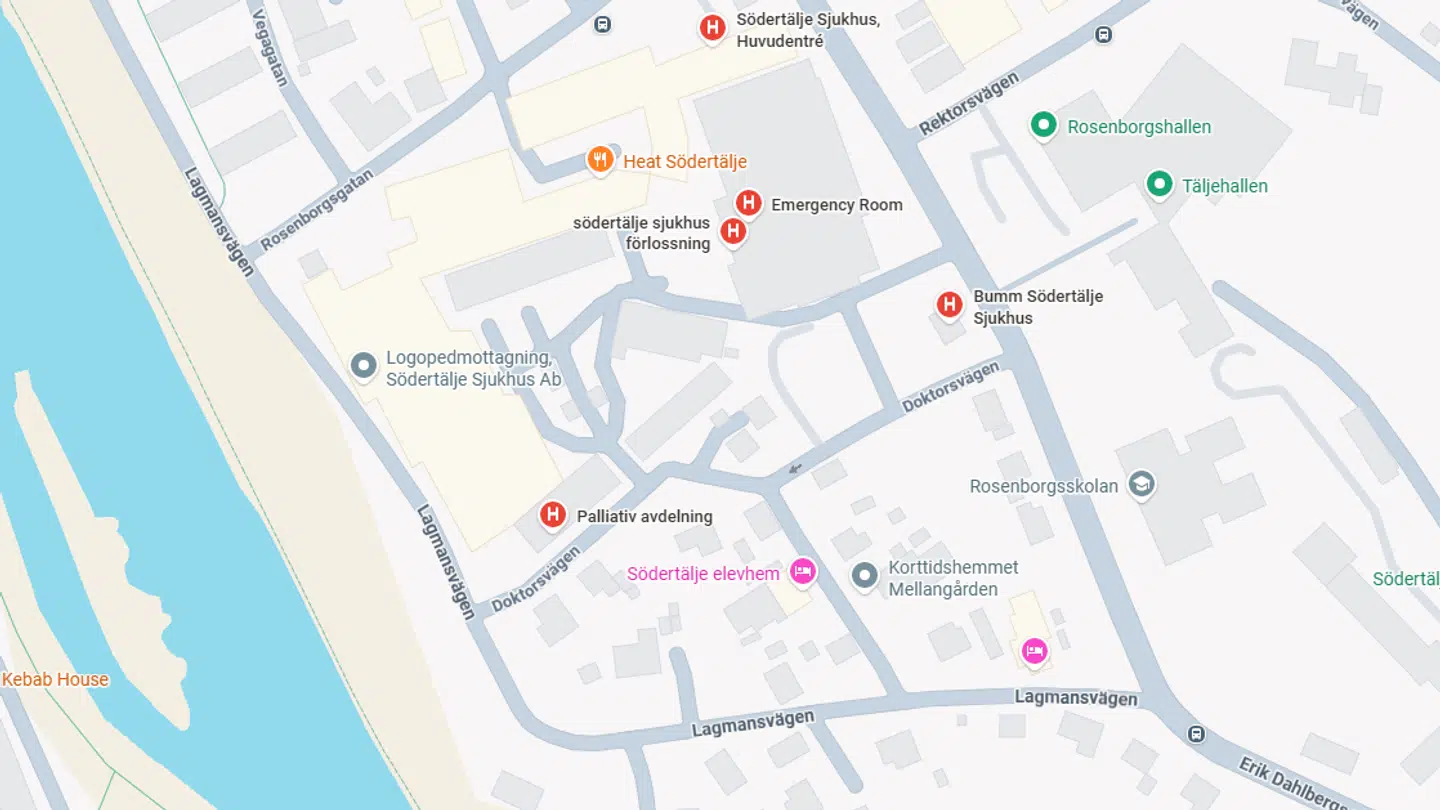Sygehuset ligger i den østlige del af Sverige.