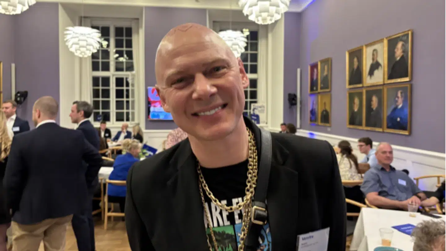 Sådan så han ud, da B.T. mødte Jim Lyngvild til Venstres valgfest.