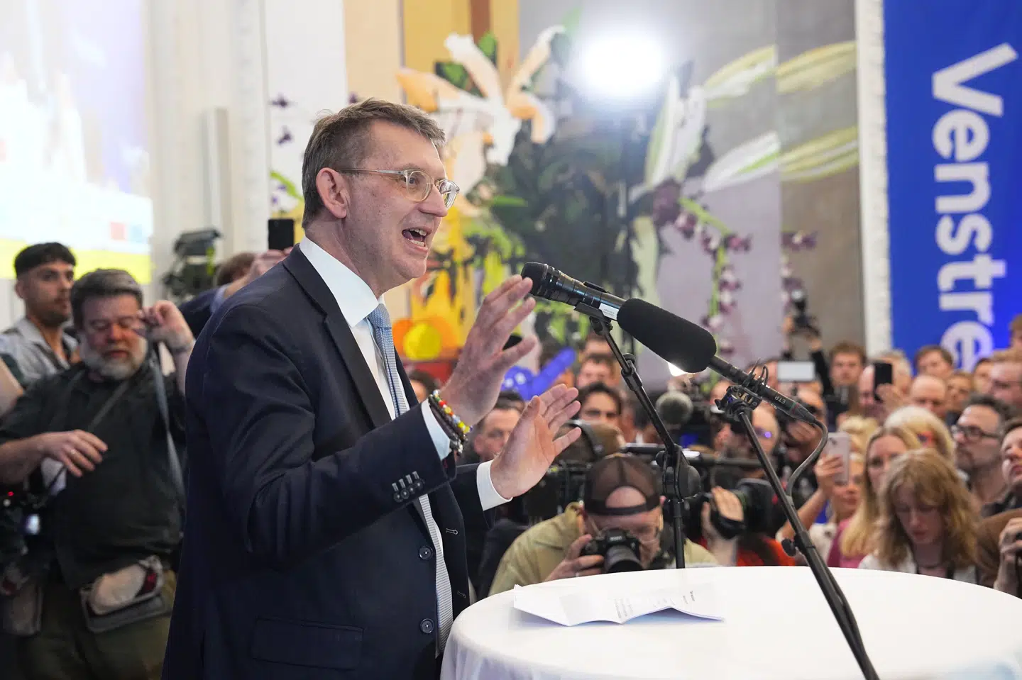 Det er ikke det valg, jeg havde håbet på, siger Venstres formand, Troels Lund Poulsen, ved partiets valgfest.