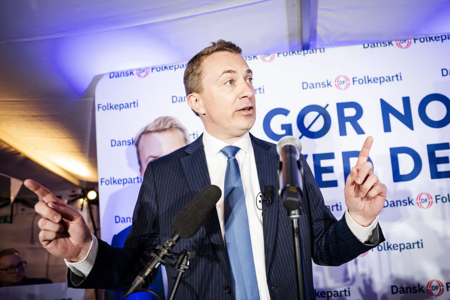 Dansk Folkeparti med Morten Messerschmidt i spidsen har 9,1 procent af stemmerne ved folketingsvalget.