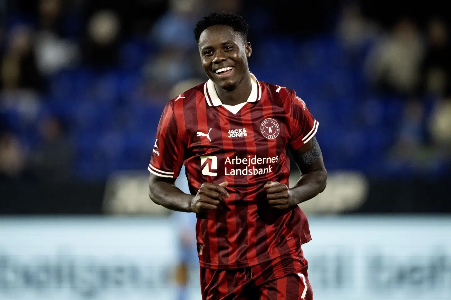 Franculino skal efter planen have kampminutter mod Silkeborg i træningskamp i næste uge, og derefter håber FCM, at topscoreren er klar til comeback i Superligaen. (Arkivfoto).