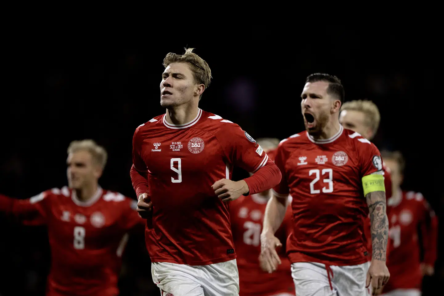 Nordmakedonien har særligt haft fokus på Danmarks offensiv, herunder Rasmus Højlund med ni-tallet, inden VM-playoffkampen torsdag. (Arkivfoto).