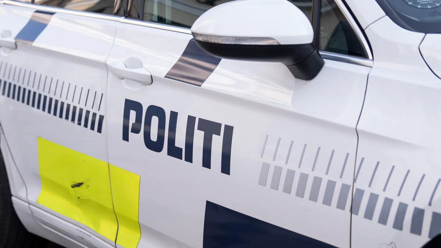 Politibil til øvelse i København fredag den 15. august 2025.