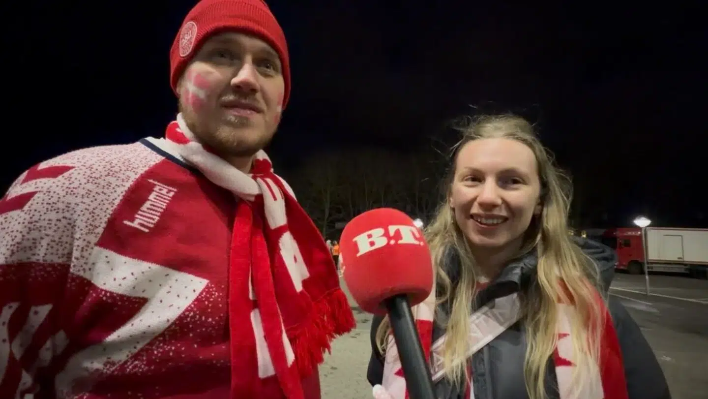 Vennerne Ejvind Lauritsen og Kamille Irene tror på 4-0 mod Tjekkiet.