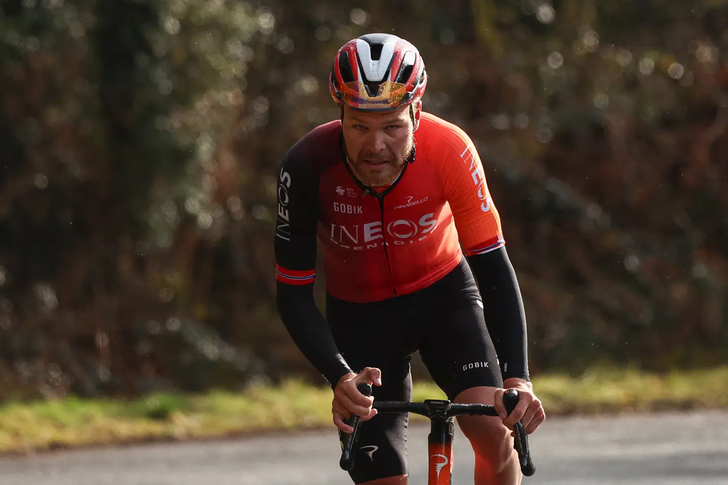 Ineos-rytteren Tobias Foss er blevet klar til at køre på landevejen igen, efter at han for næsten to måneder siden styrtede i Valencia Rundt. (Arkivfoto).