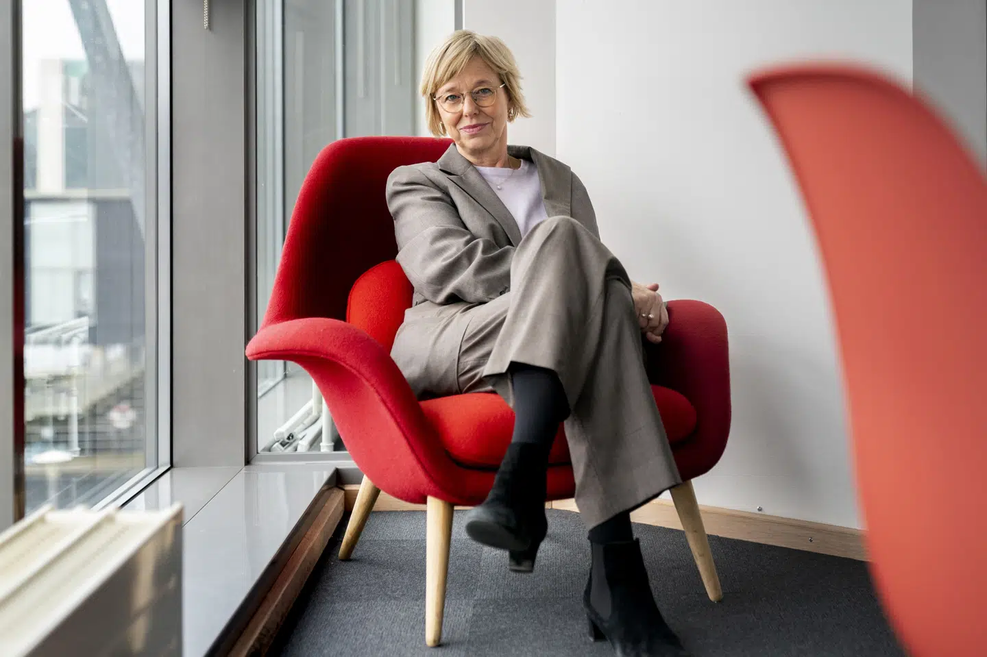 TV 2's nyhedsdirektør, Ulla Pors, afviser, at tv-kanalen brød et navneforbud, da "Den sorte svane" løb over skærmen i maj 2024. (Arkivfoto).