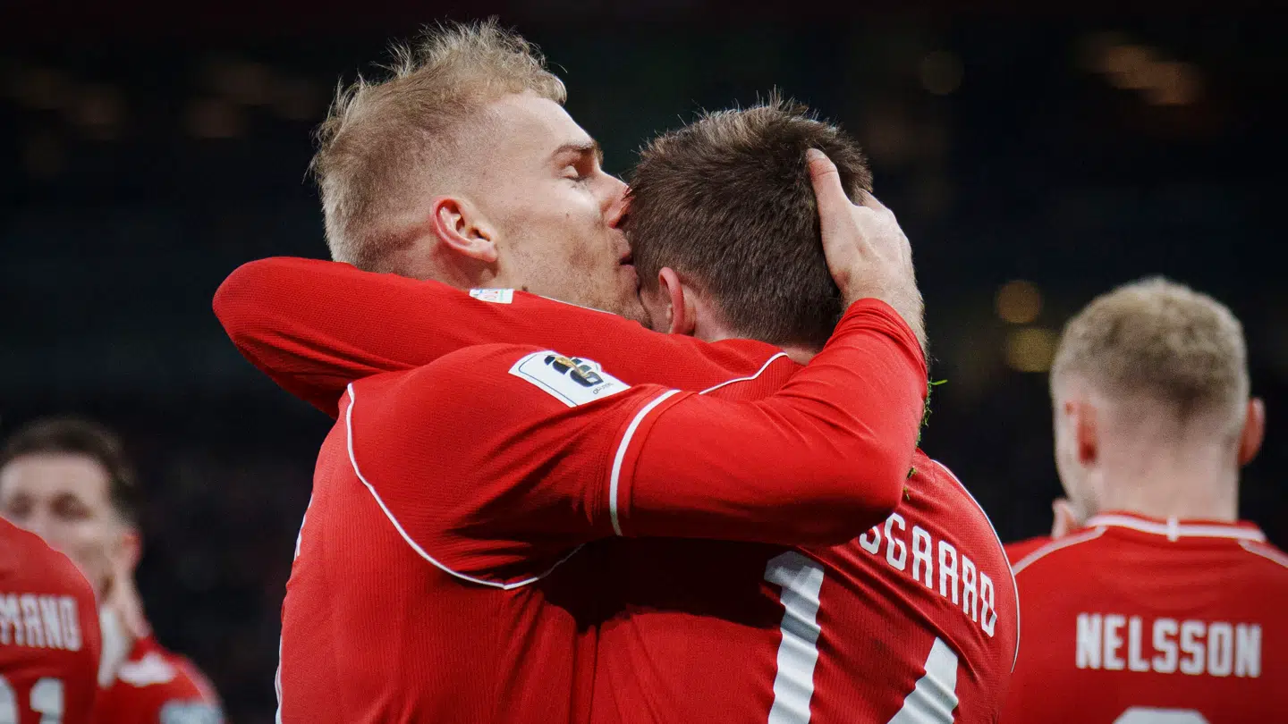 Danmark vandt 4-0 over Nordmakedonien.