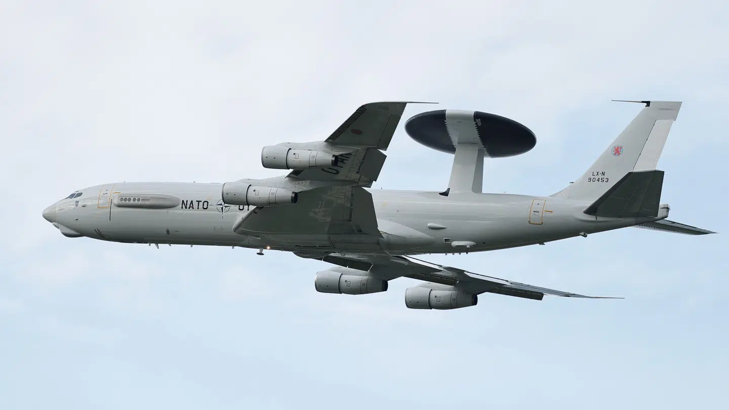 ARKIVFOTO: Et AWACS fly er angiveligt også blevet ramt i angrebet på basen i Saudi-Arabien.