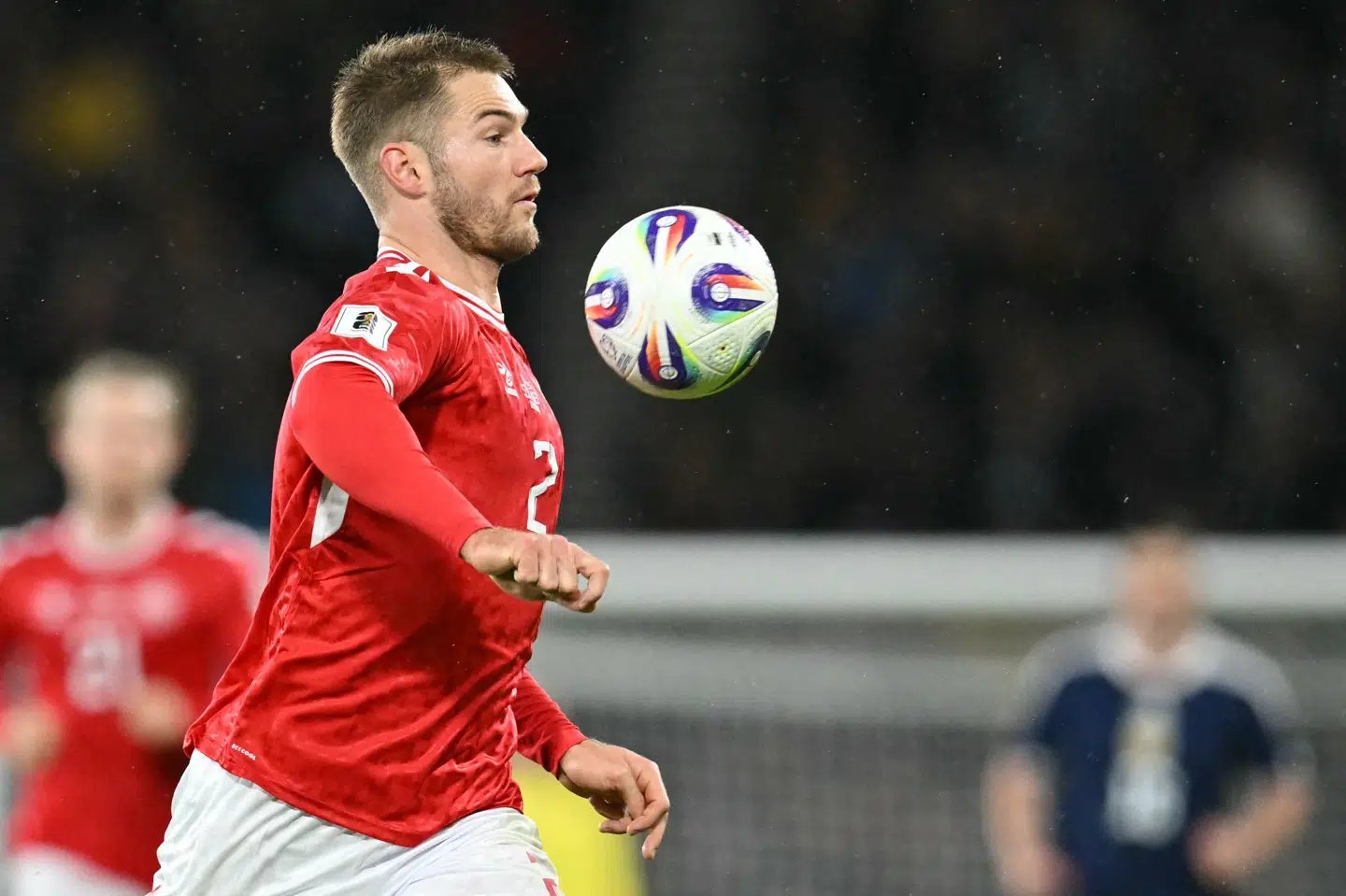 Joachim Andersen kan på tirsdag trække i den røde trøje igen, efter at han torsdag måtte se til fra tribunen. (Arkivfoto).