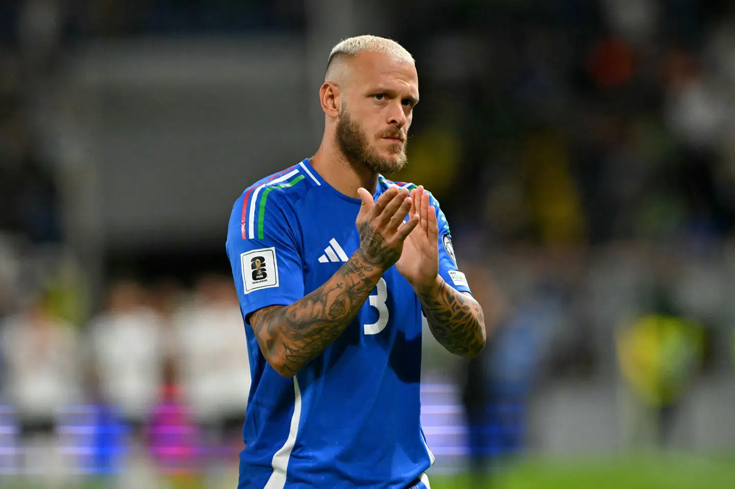 Federico Dimarco understreger, at han ikke mente det som respektløshed, da han jublede over Bosnien-Hercegovinas playoff-sejr. (Arkivfoto).