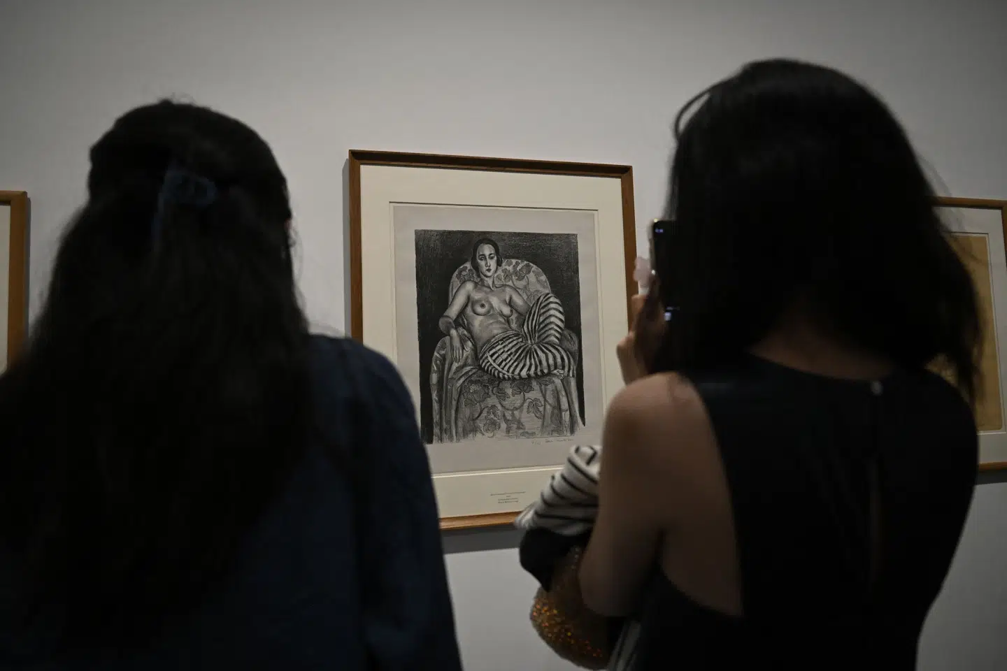 Et af Henri Matisses odaliskmalerier ses under udstilling i Beijing. I Italien er "Odalisk på Terrassen" blevet stjålet, oplyser italiensk politi søndag. (Arkivfoto).