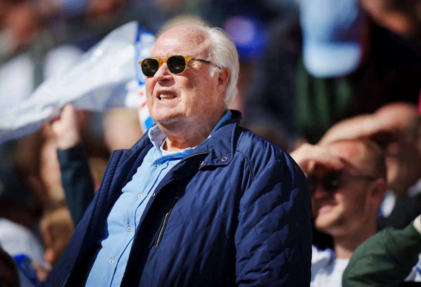 Flemming Østergaard på tilskuerpladserne under superligakampen mellem FC København og Brøndby IF i Parken søndag den 30. april 2023. (Foto: Liselotte Sabroe/Ritzau Scanpix)
