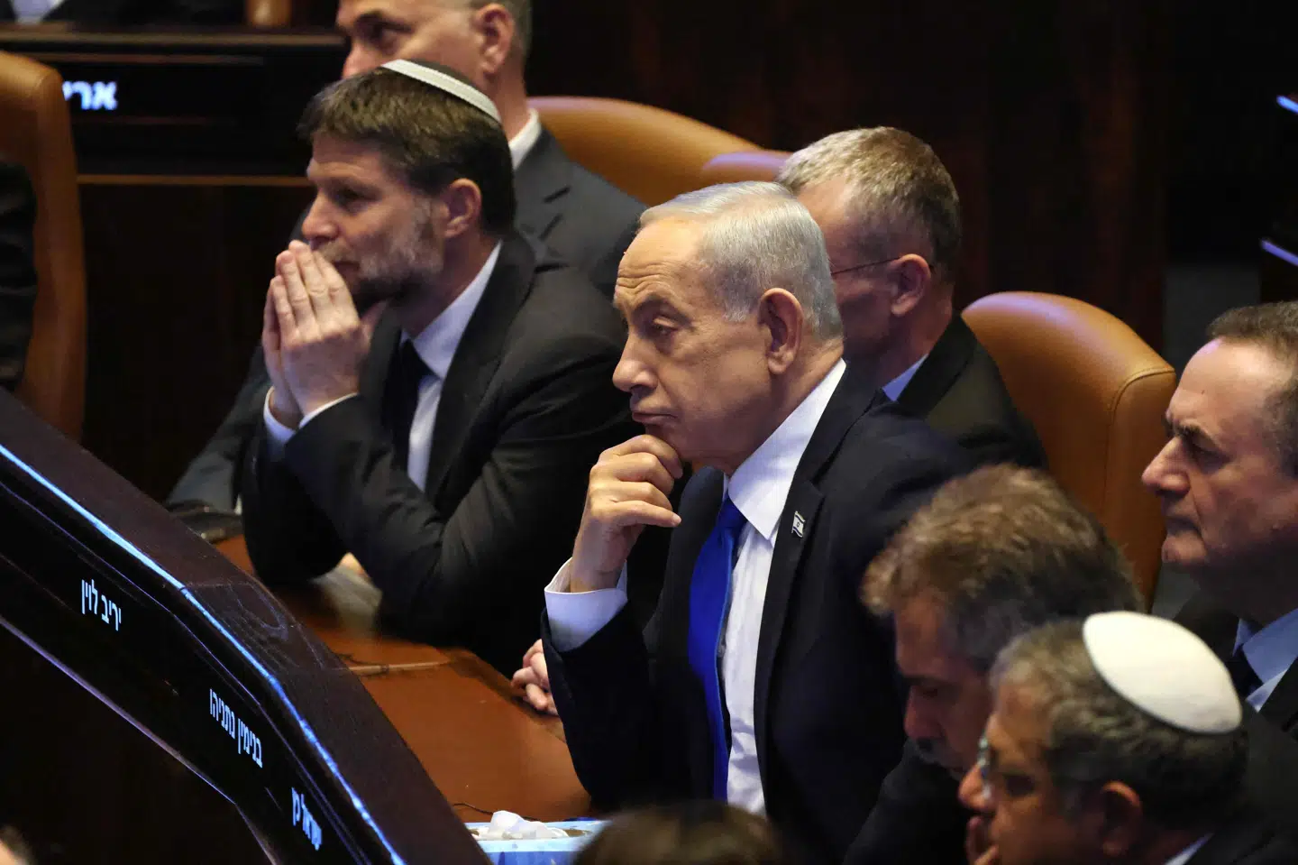 Israels premierminister, Benjamin Netanyahu, ses i Knesset, som er landets parlament, i februar. Ifølge AFP ventes regeringen at fremlægge lovforslag om landets dødsstraf på mandag. (Arkivfoto).