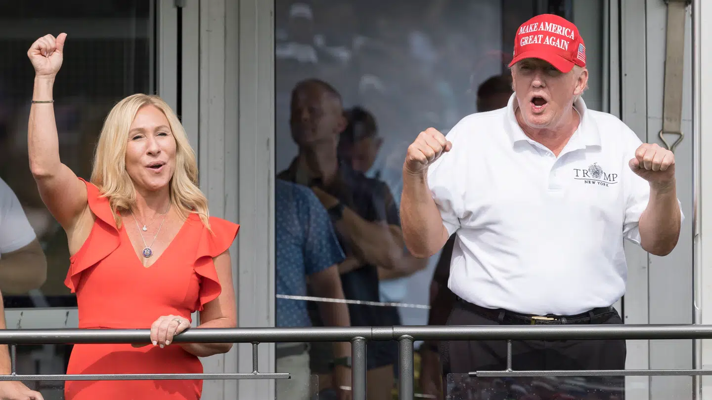 Majorie Taylor Greene forlod sidste år Kongressen efter voldsom kritik af Donald Trump.