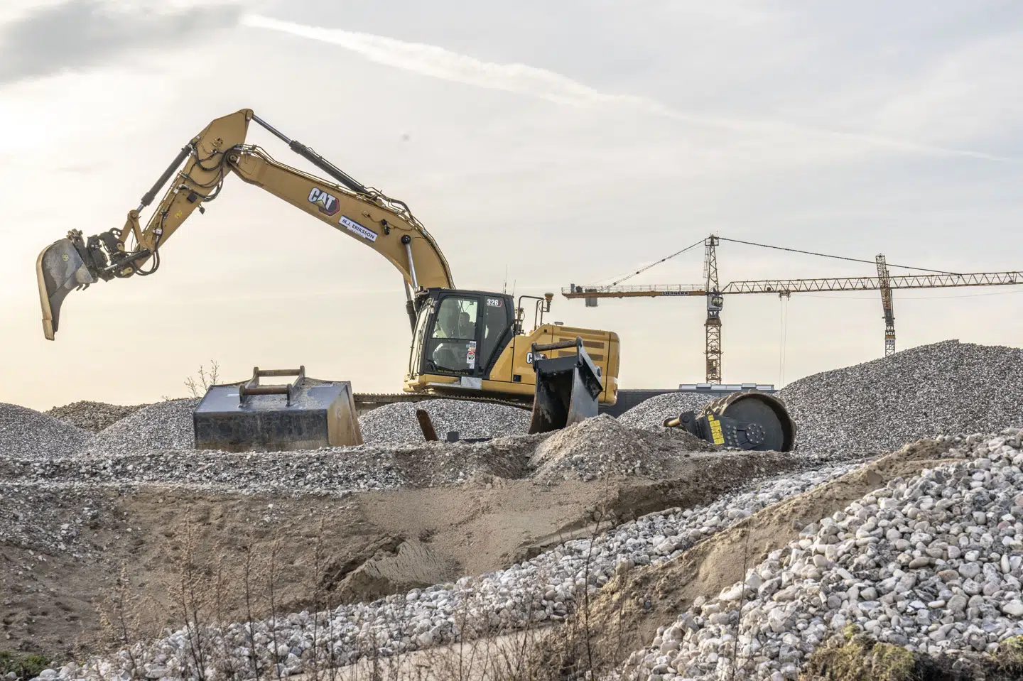 Det kolde vintervejr i starten af året, betyder at beskæftigelsen steg mindre end tidligere, mener økonom. Inden for byggeri og anlæg faldt beskæftigelsen med 900 personer i januar. (Arkivfoto).