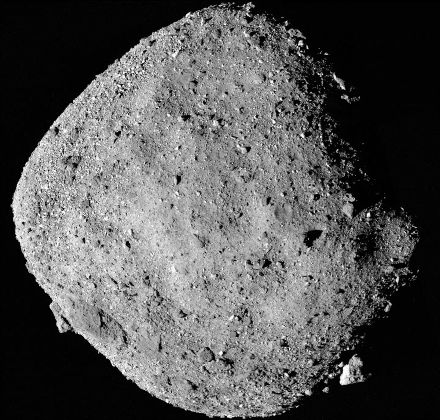 Mosaikbillede af asteroiden Bennu. Foto: NASA, Scanpix