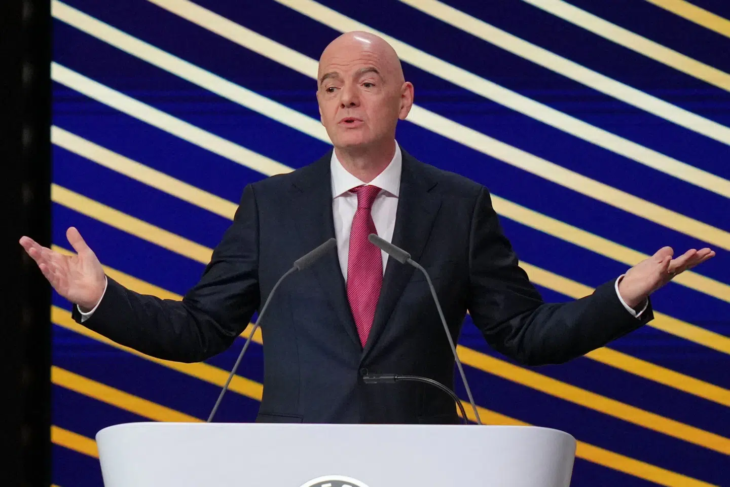 Fifas præsident, Gianni Infantino, siger, at Iran kommer til at spille VM i USA. (Arkivfoto).