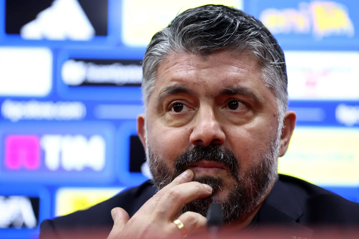 Italiens landstræner, Gennaro Gattuso, mærker presset før skæbnekampen mod Bosnien-Hercegovina.