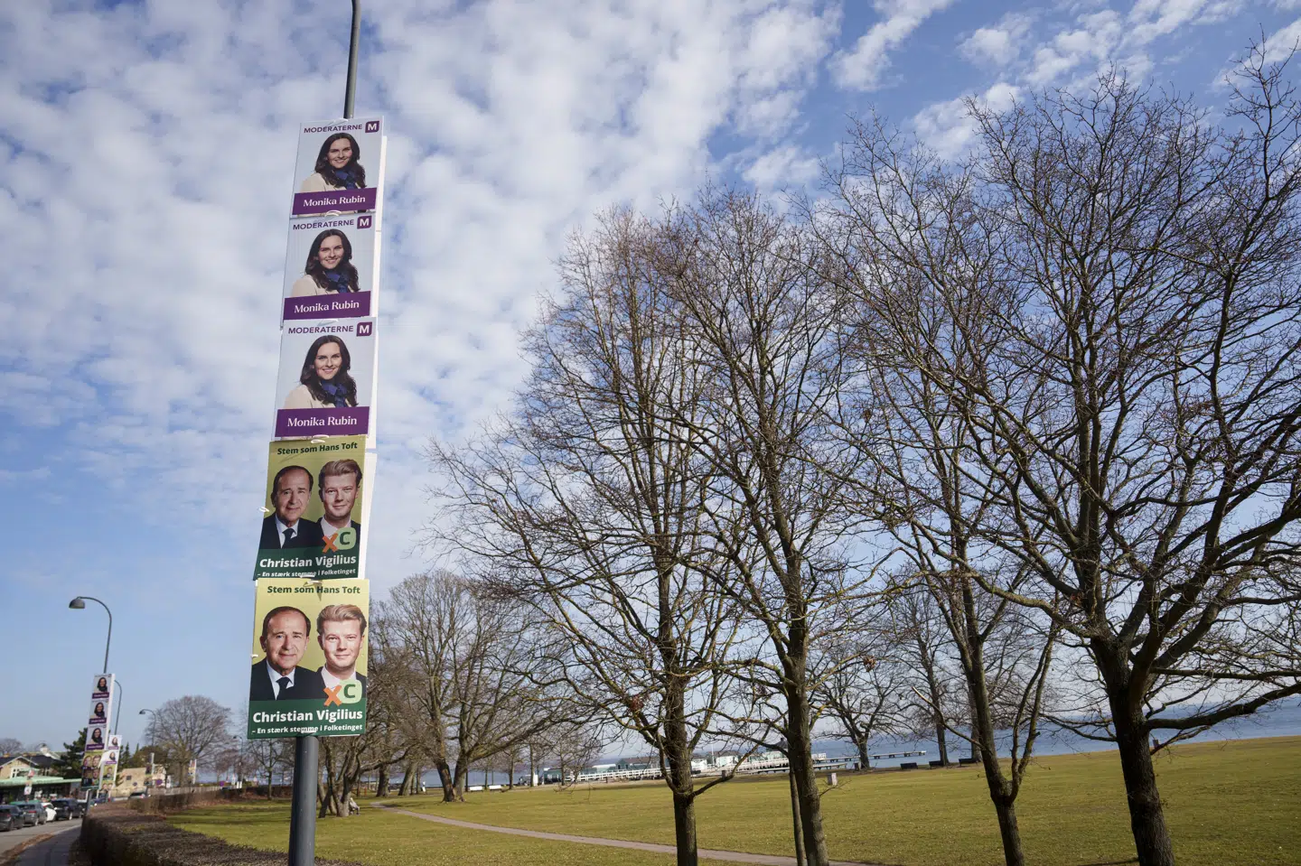 Valgplakater er her fotograferet på Strandvejen i starten af marts. Inden onsdag er omme, skal de være fjernet landet over - ellers venter der en bøde. (Arkivfoto).