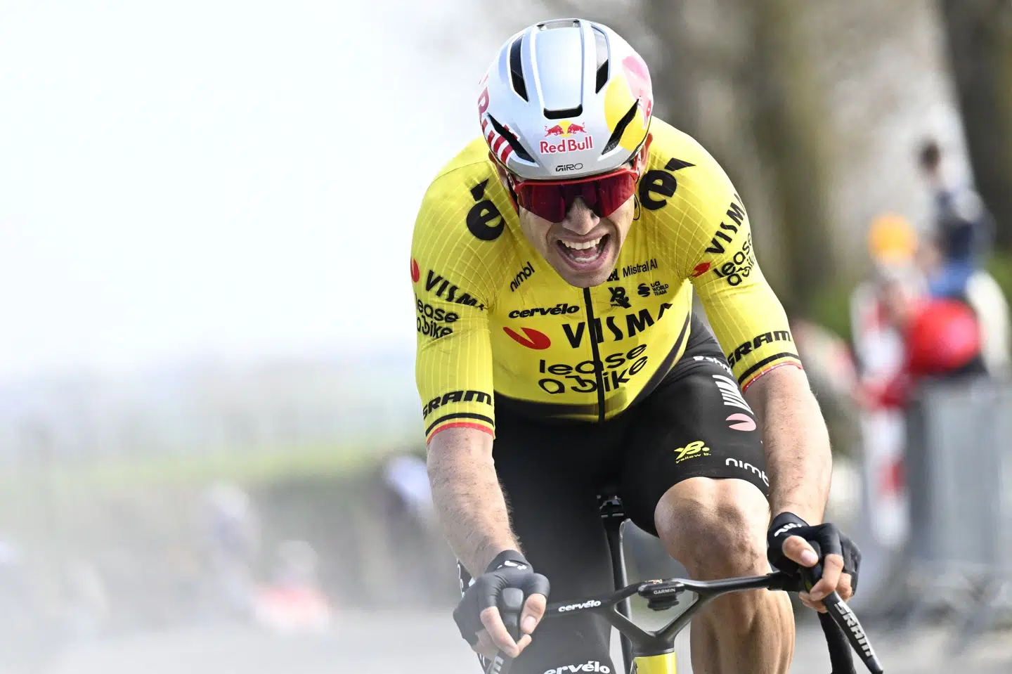 Wout van Aert led et smertefuldt nederlag i Dwars door Vlaanderen.