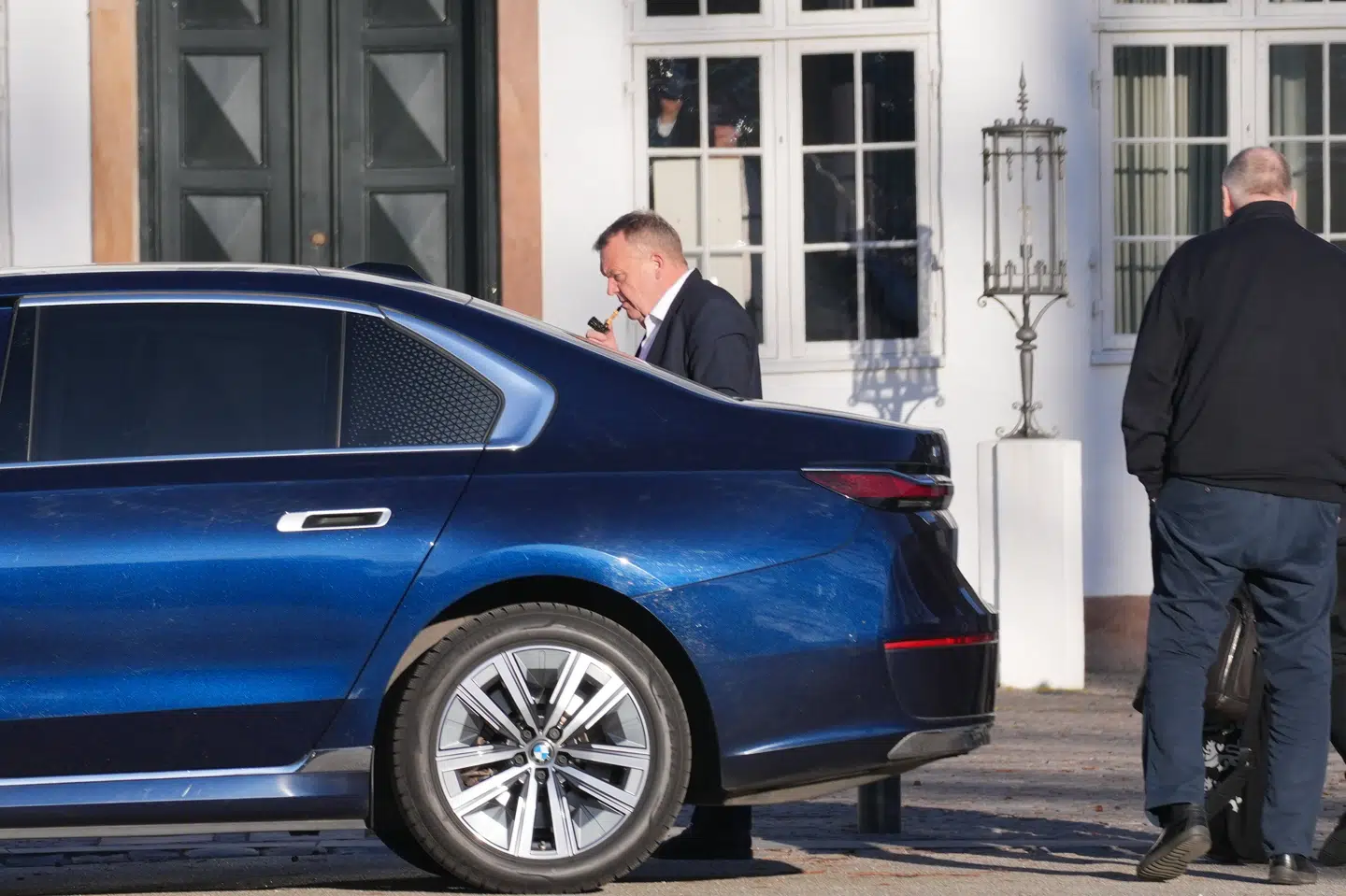 Modsat øvrige partiledere gik Lars Løkke Rasmussen ikke forbi pressen forud for onsdagens forhandlinger på Marienborg.