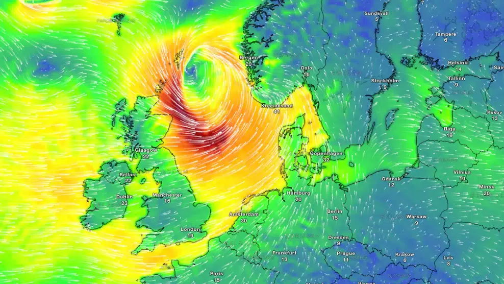 Stærk storm på vej mod Skandinavien