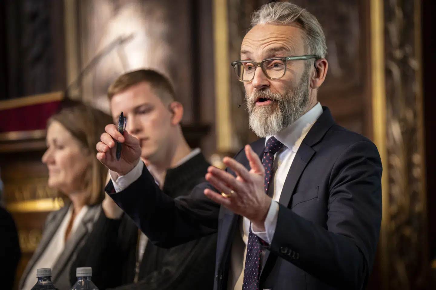 Ole Birk Olesen (LA) ses her i en valgdebat på Københavns Universitet under valgkampen i marts. (Arkivfoto).
