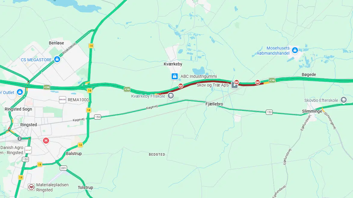 Motorvejsuheld skaber massiv kø