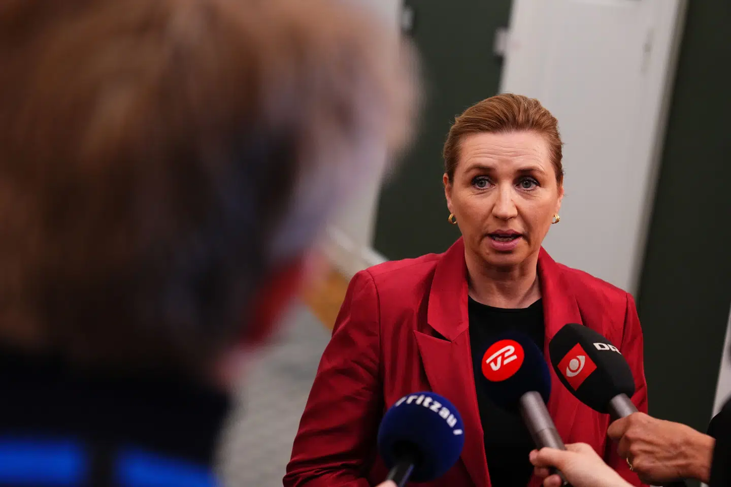 Statsminister Mette Frederiksen (S) holder kort pressemøde foran Statsministeriet.