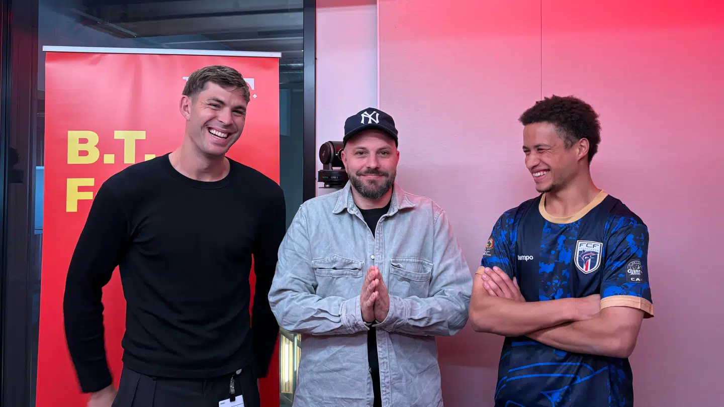 Der var god stemning i studiet under dagens optagelse.