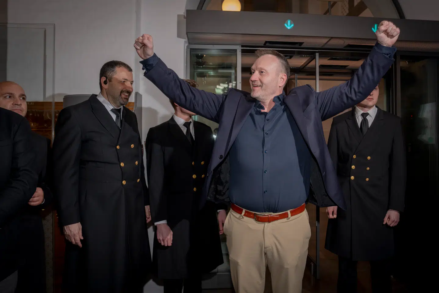Lars Boje Mathiesen jubler over valgresultatet. Der har dog ikke været meget at glæde sig over siden for lederen af Borgernes Parti. Foto: Linda Kastrup