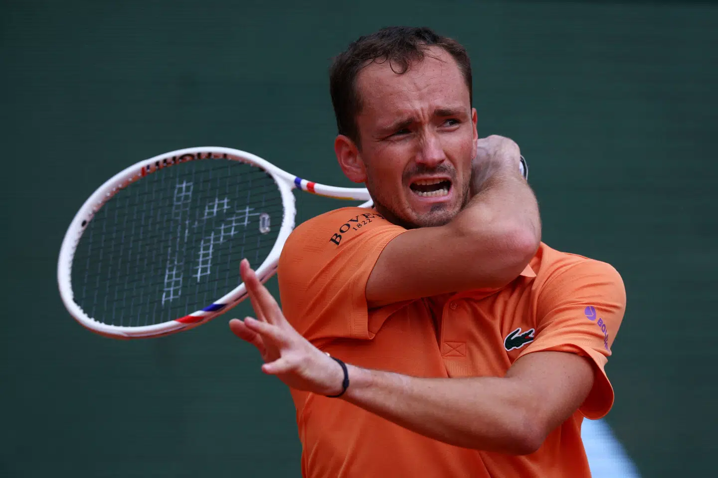 Daniil Medvedev var tydeligt frustreret i kampen mod Matteo Berrettino, hvor han ikke kunne få noget til at fungere.