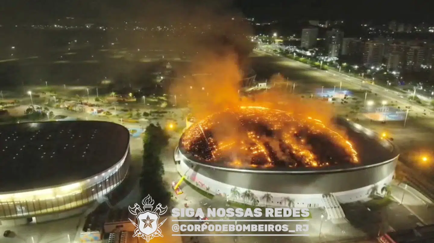 Der var flammer i den berømte Velodrome i Rio de Janeiro onsdag.