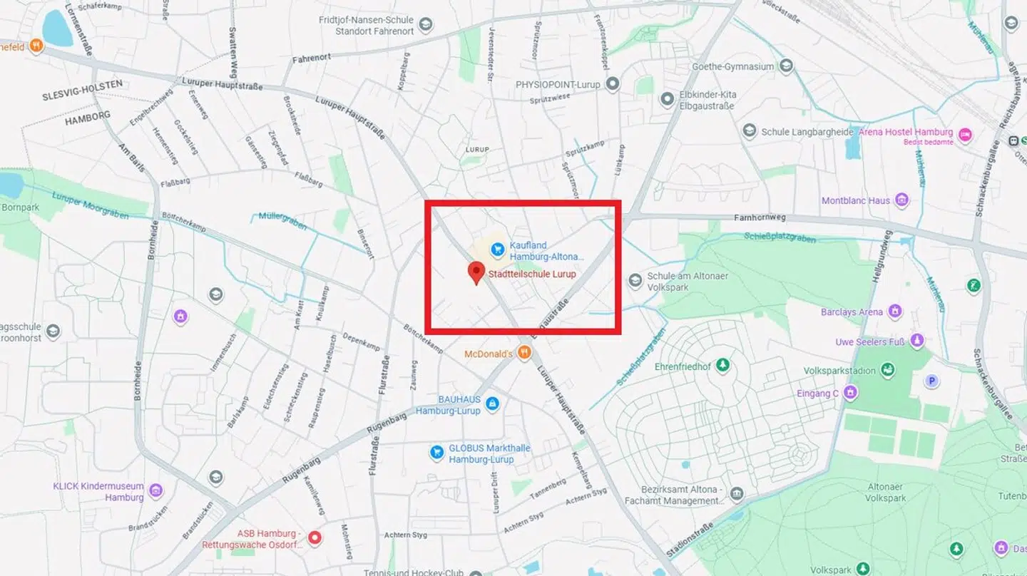 Hændelsen fandt sted i Lurup i Hamborg.