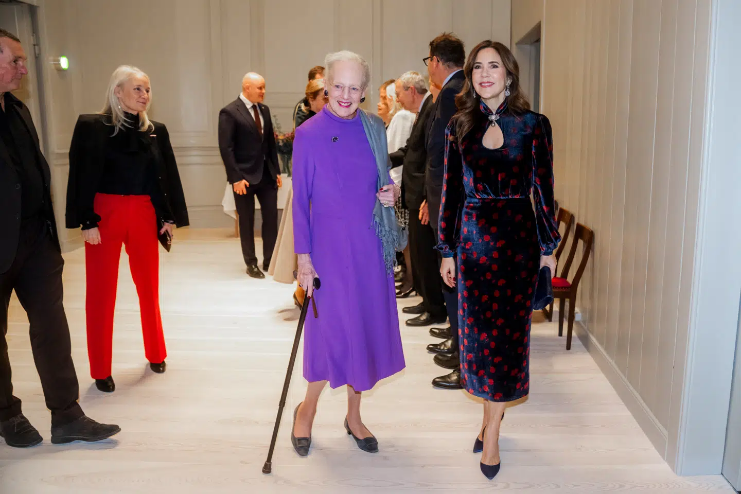 Dronning Mary og dronning Margrethe sammen til åbning af Hofteatret i januar.