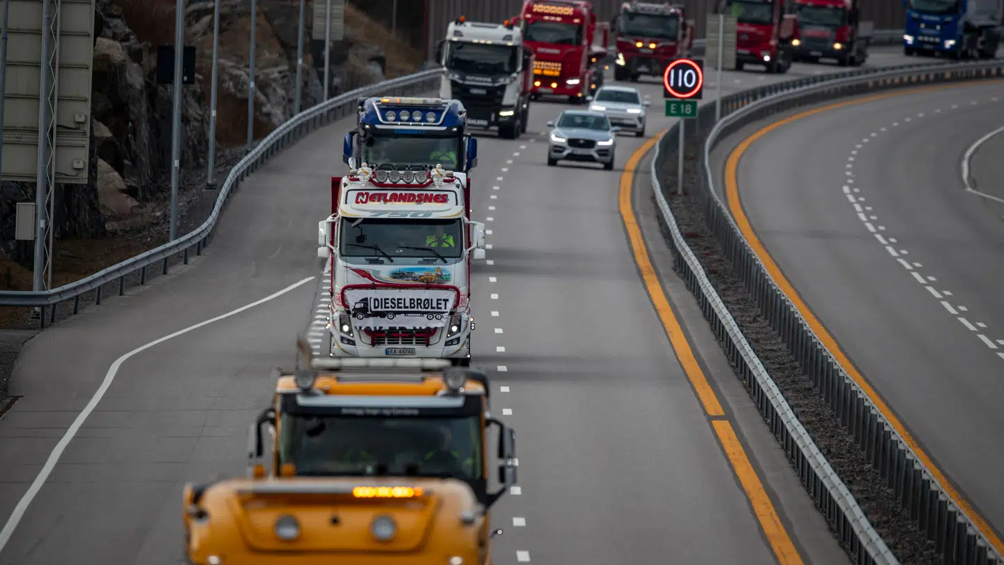 Aktionen bliver kaldt 'Dieselbrølet'. Den begynder på Langrønningen i Bamble i Norge fredag formiddag.