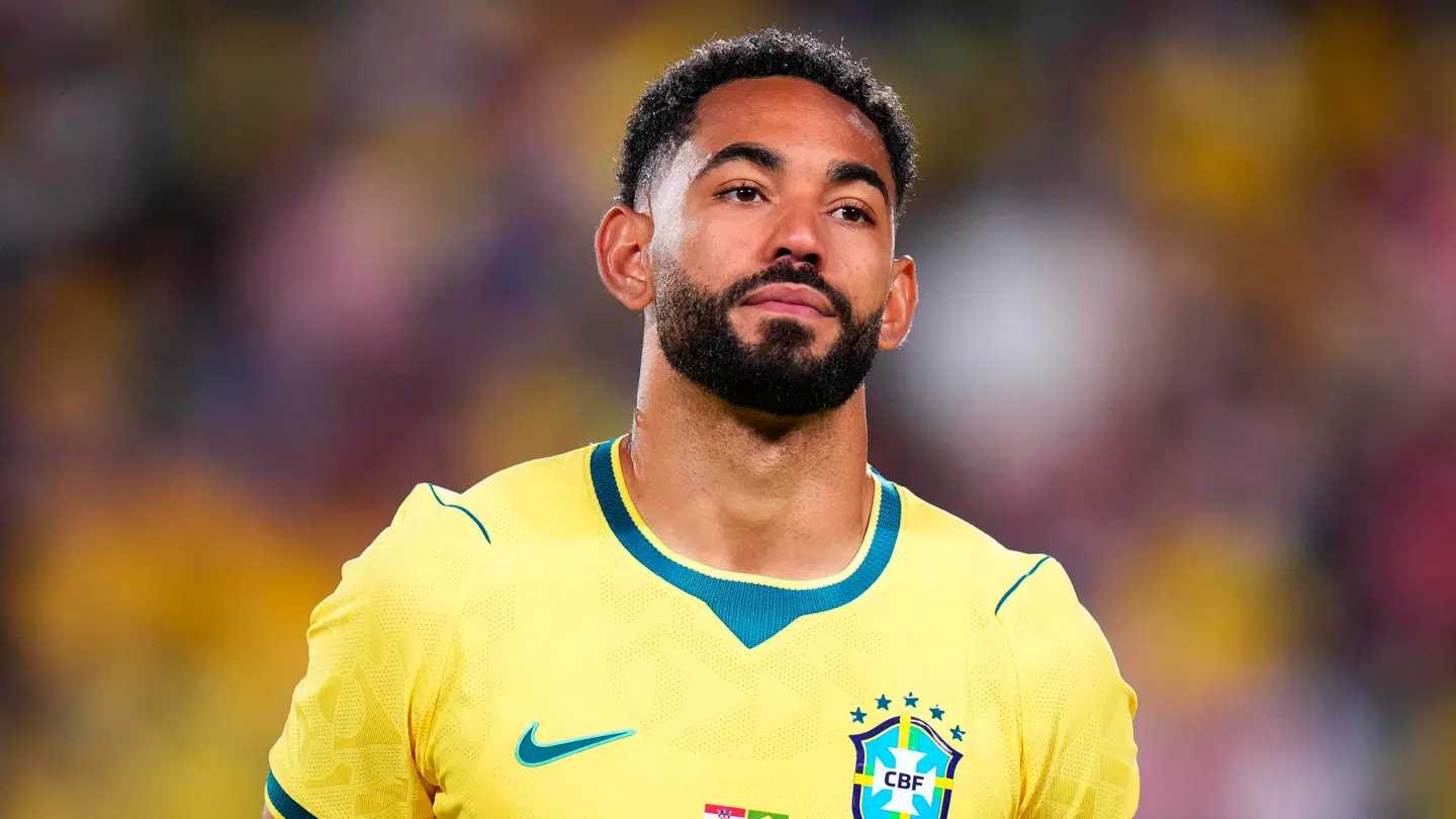 Brasiliens Matheus Cunha iført holdets nye hjemmebanetrøje.