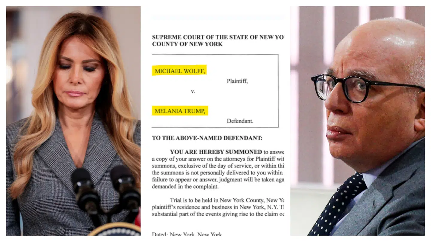 Melania Trump trådte offentligt og vredt frem torsdag aften og buldrede mod ondsindede løgne om hende og Epstein. Hvorfor gjorde hun det? Forklaringen kan være denne gyser af en retssag, som journalist og forfatter Michael Wolff (til højre) har anlagt mod hende.