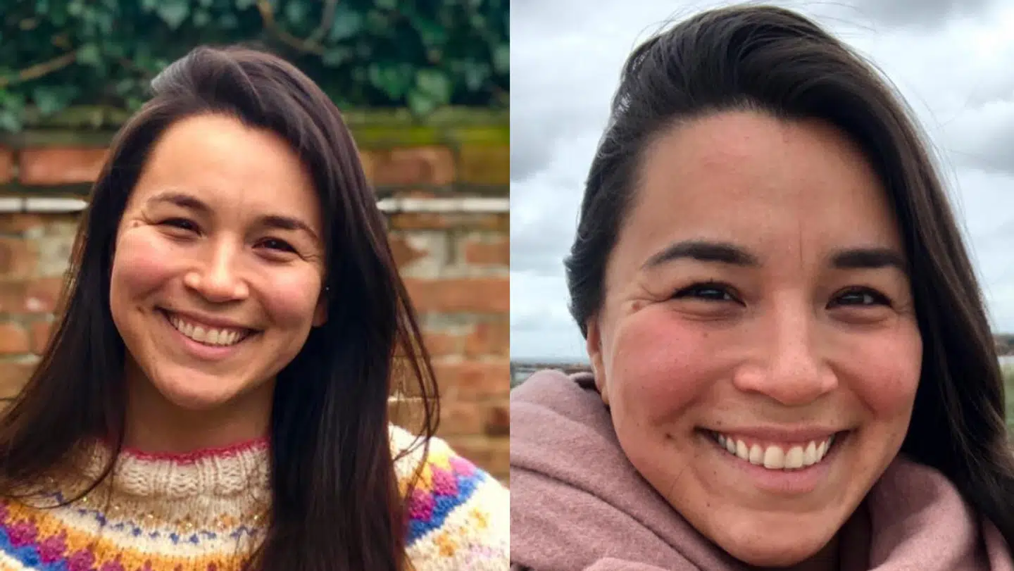 Billedet til venstre er fra hjemmesiden. Til højre ses Josepha.