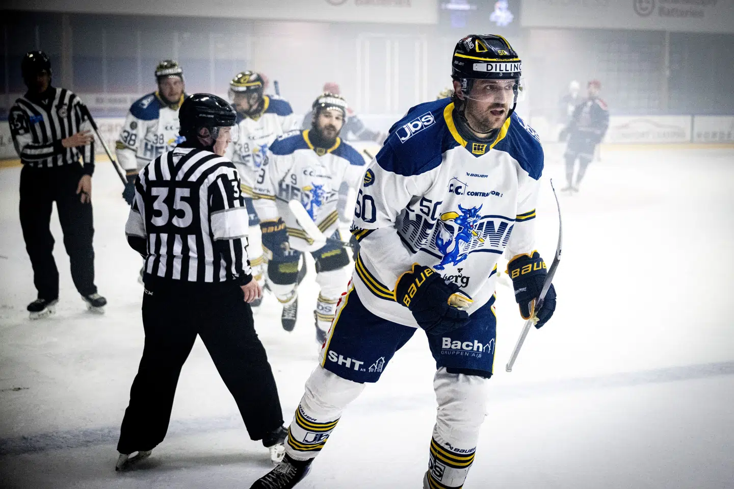 Mathias Bau Hansen scorede tre mål for Herning, der fredag aften vandt 6-1 over Rungsted og spillede sig i DM-finalen. (Arkivfoto).