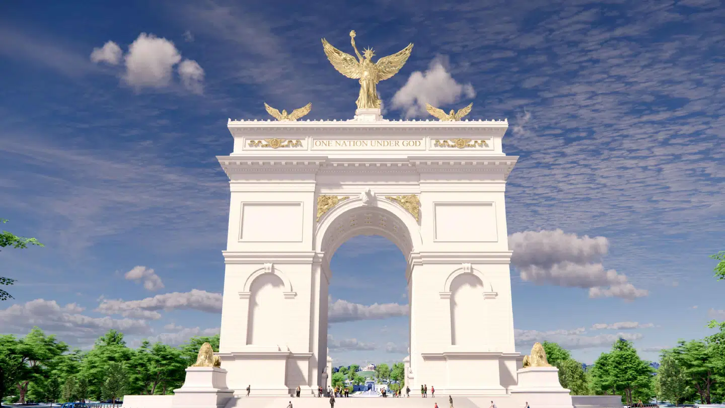 Den bliver 15 meter højere end triumfbuen i Paris.