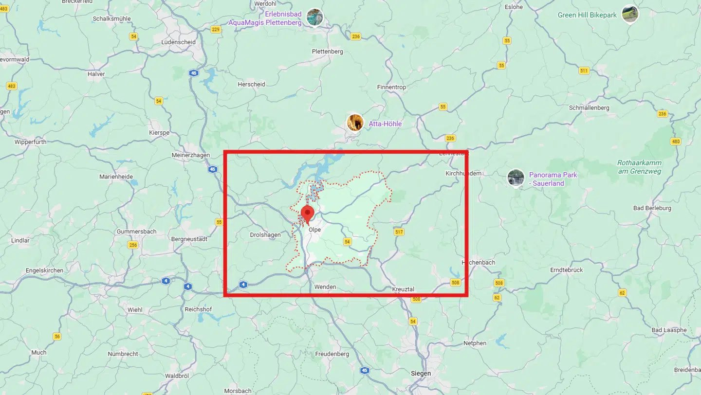 Det var nær den tyske by Olpe, at det afhuggede hoved blev fundet.