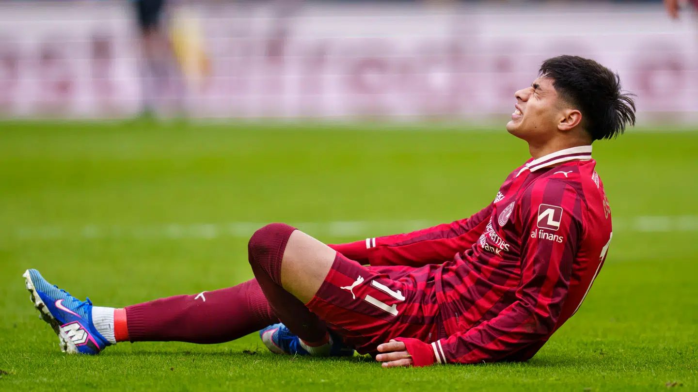 FC Midtjyllands Dario Osorio under superligakampen mellem Brøndby IF og FC Midtjylland på Brøndby Stadion søndag den 12. april 2026.