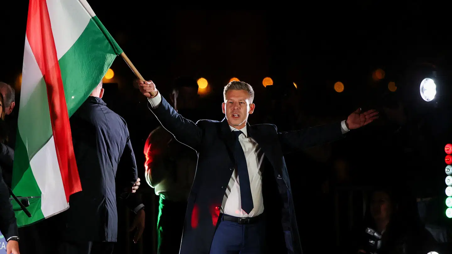 Péter Magyar, oppositionsleder i Ungarn, blev den store vinder i søndagens valg.