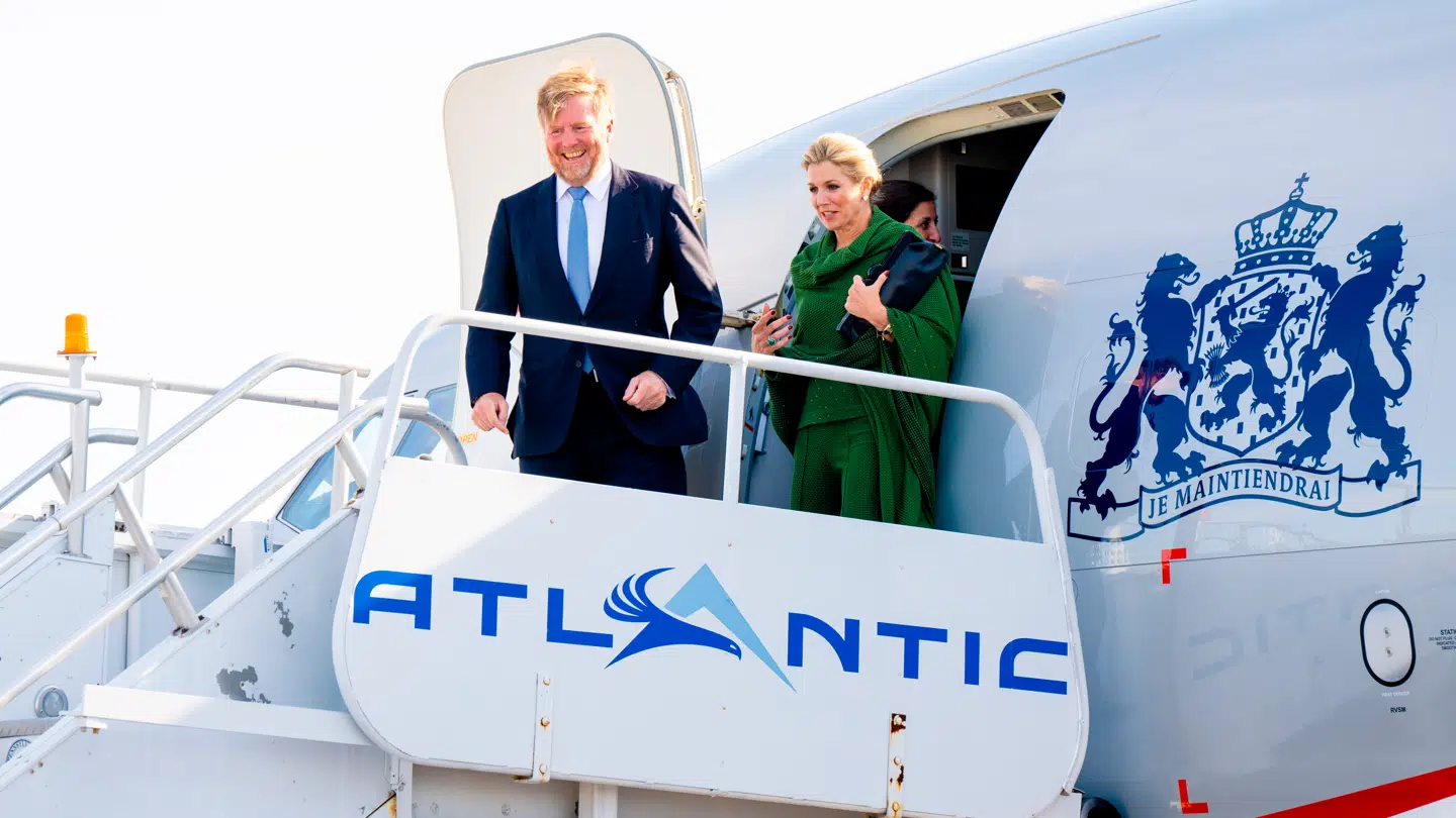 Kongeparret blev modtaget i Philadelphia.